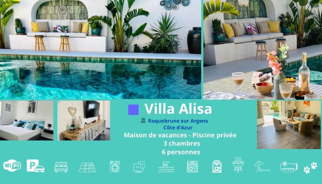 Villa Alisa Avec Piscine Privee Рокбрюн-сюр-Аржан Экстерьер фото